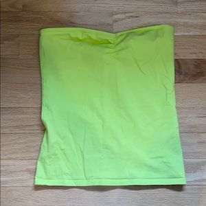 aerie neon green tube top